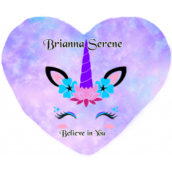 Unicorn Pillow Linen Personalized - Heart