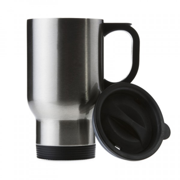 Travel Mug Stainless Steel Silver 14oz