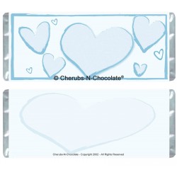 Candy Wrapper - Blue Hearts