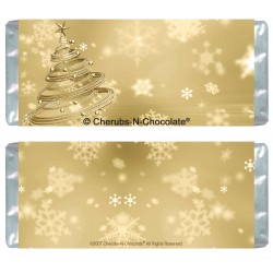 Candy Wrapper - Golden Snowflakes